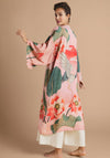 Powder Crane at Sunrise Kimono Gown, Petal