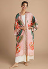 Powder Crane at Sunrise Kimono Gown, Petal