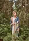 Powder Delicate Tropics Kimono Gown, Indigo