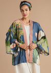 Powder Delicate Tropics Kimono Jacket, Indigo