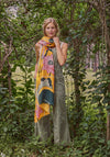 Powder Printed Crane at Sunrise Scarf, Mustard