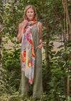 Powder Printed Springtime Wildflowers Scarf, Multi