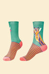 Powder Giraffe Super Soft Bamboo Ankle Socks, Teal