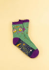 Powder Horoscope Libra Ankle Socks, Green