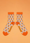 Powder Mens Retro Ankle Socks, Tangerine