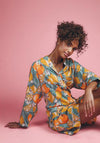 Powder Super Soft Citrus Fruits Print Summer Pyjamas, Teal Multi