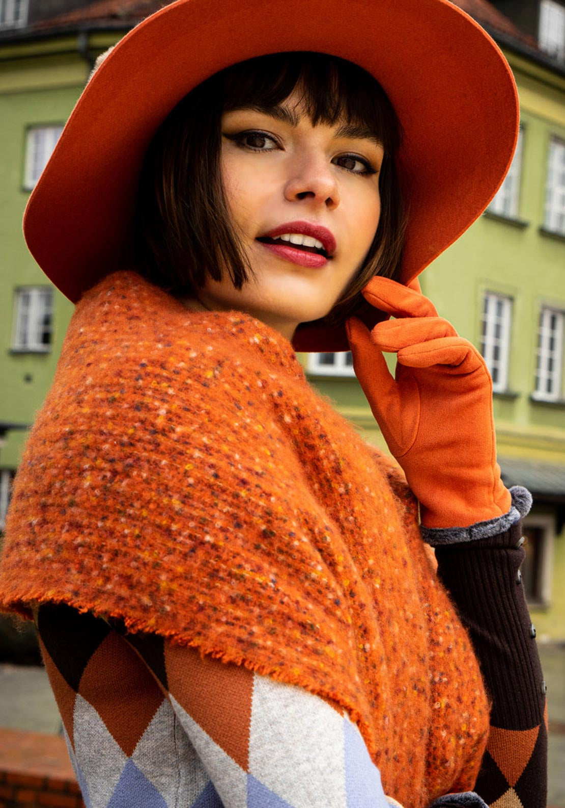 Powder Sandie Scarf, Tangerine