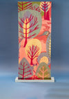Powder Scandi Forest Print Scarf, Pink Multi