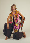 Powder Climbing Leopard Print Scarf, Pink Multi