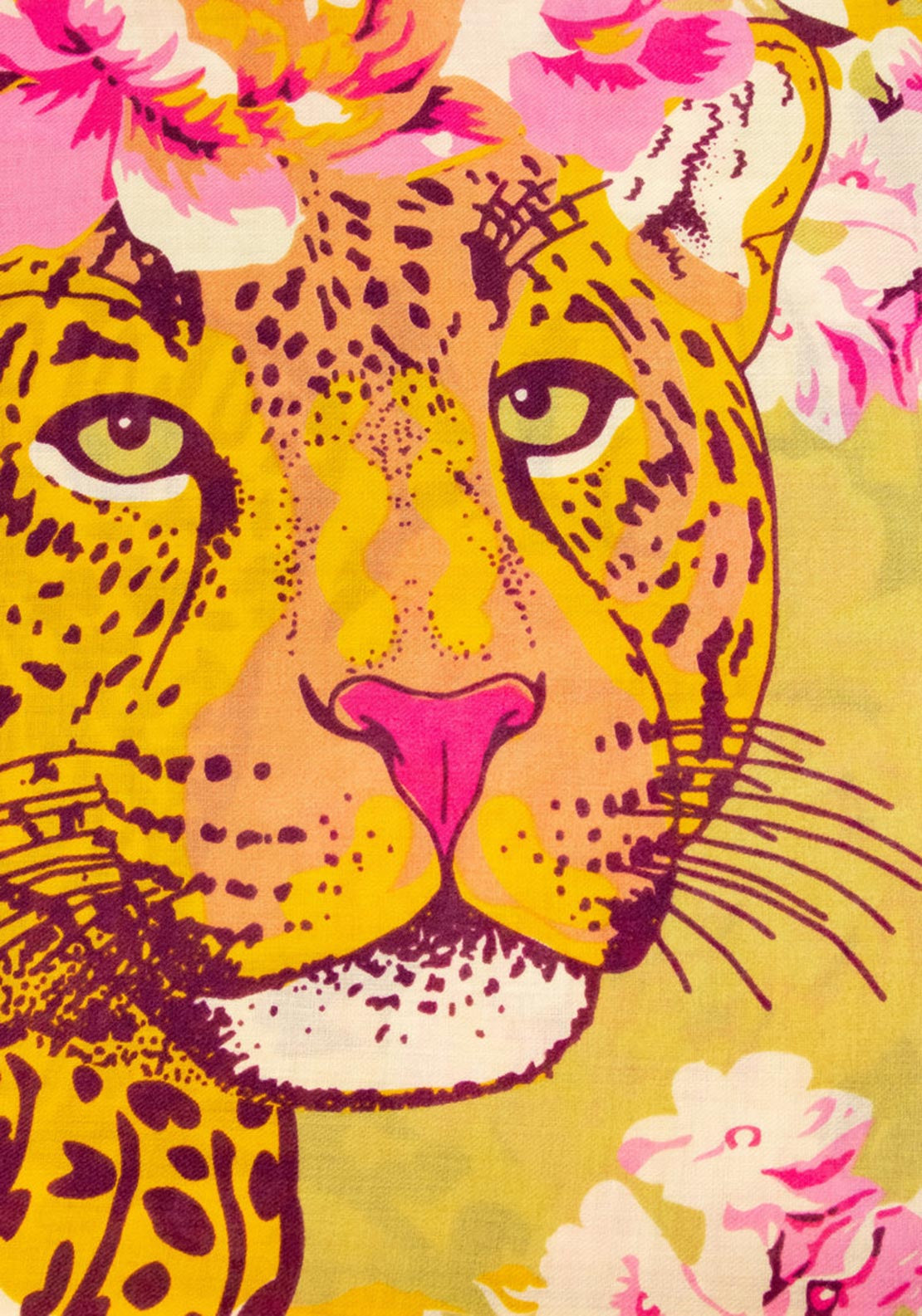 Powder Climbing Leopard Print Scarf, Pink Multi
