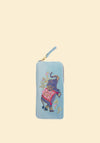 Powder Velvet Glasses Elephant Pouch, Cornflower