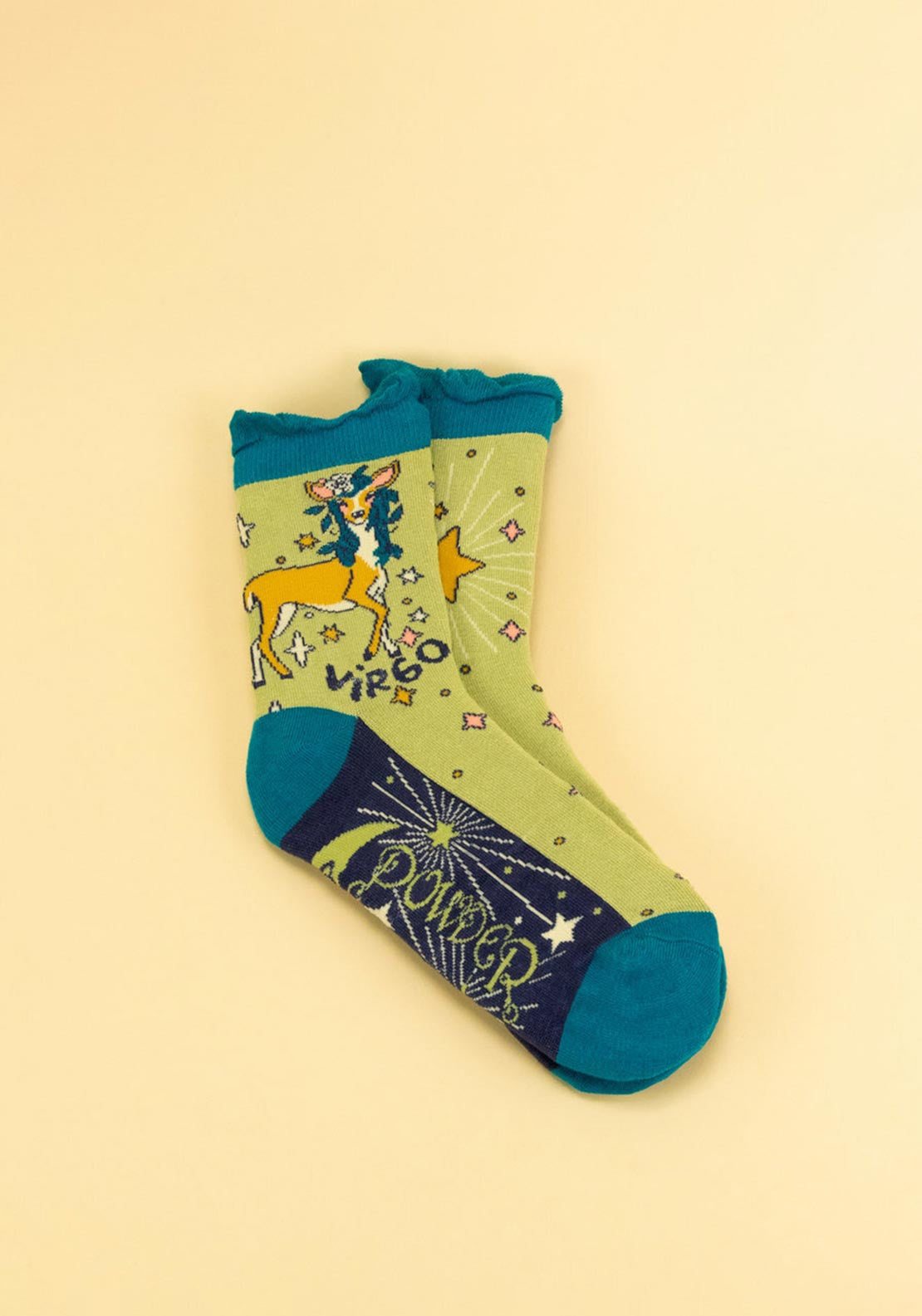 Powder Horoscope Virgo Ankle Socks, Mint