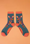Powder Bamboo Super Soft Socks, Turquoise Multi