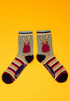 Powder Bamboo Super Soft Bunny Socks, Teal Multi