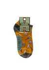 Powder Bamboo Trainer Socks, Mustard Multi