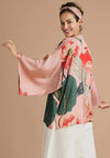 Powder Crane at Sunrise Kimono Jacket, Petal