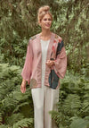 Powder Crane at Sunrise Kimono Jacket, Petal