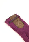 Powder Genevieve Faux Suede Gloves, Damson