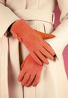 Powder Double Button Gloves, Orange