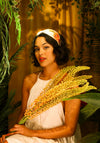 Powder Retro Meadow Headband, Cream
