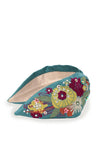 Powder Modern Floral Headband, Turquoise