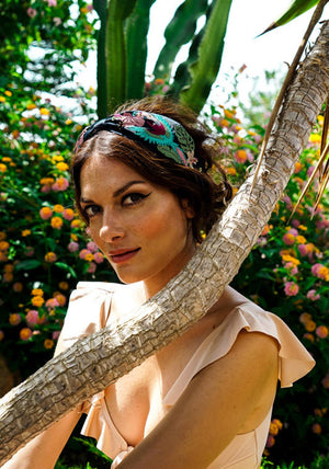 Powder Parrot Headband, Navy