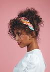 Powder Twisted Satin Rainbow Zebra Headband, Multicoloured