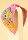 Powder Embroidered Sicilian Lemon Headband, Candy