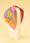 Powder Embroidered Sicilian Lemon Headband, Candy