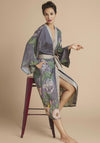 Powder Hedgerow Kimono Gown, Pewter