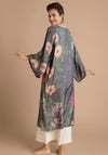 Powder Hedgerow Kimono Gown, Pewter