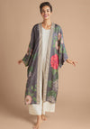 Powder Hedgerow Kimono Gown, Pewter