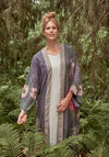 Powder Hedgerow Kimono Gown, Pewter