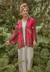 Powder Hummingbird Kimono Jacket, Raspberry
