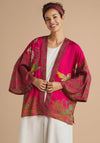 Powder Hummingbird Kimono Jacket, Raspberry