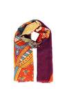 Powder Maharaja Tiger Print Scarf, Purple