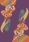 Powder Maharaja Tiger Print Scarf, Purple
