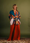 Powder Luxury Hare Print Scarf, Green Multi