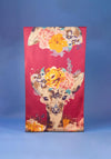 Powder Luxury Doe Print Scarf, Wine Multi