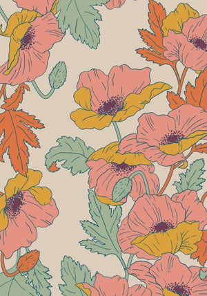 Powder Summer Poppy Scarf, Orange