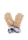 Powder Penelope Faux Suede Gloves, Stone