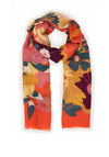 Powder Modern Floral Print Scarf, Tangerine