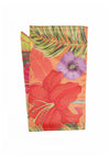 Powder Blooming Jungle Satin Neck Scarf, Tangerine