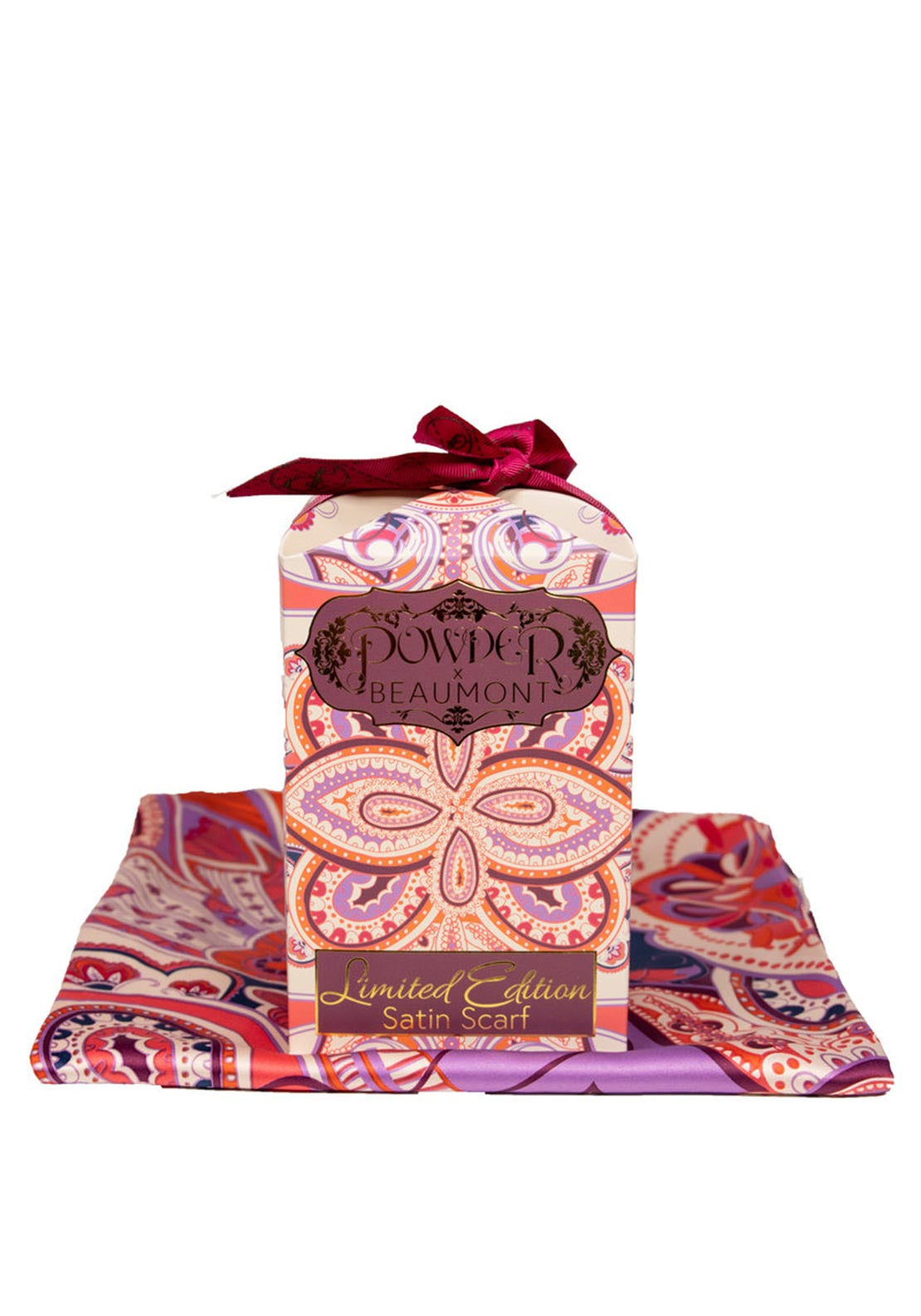 Powder Paisley Neck Scarf, Candy