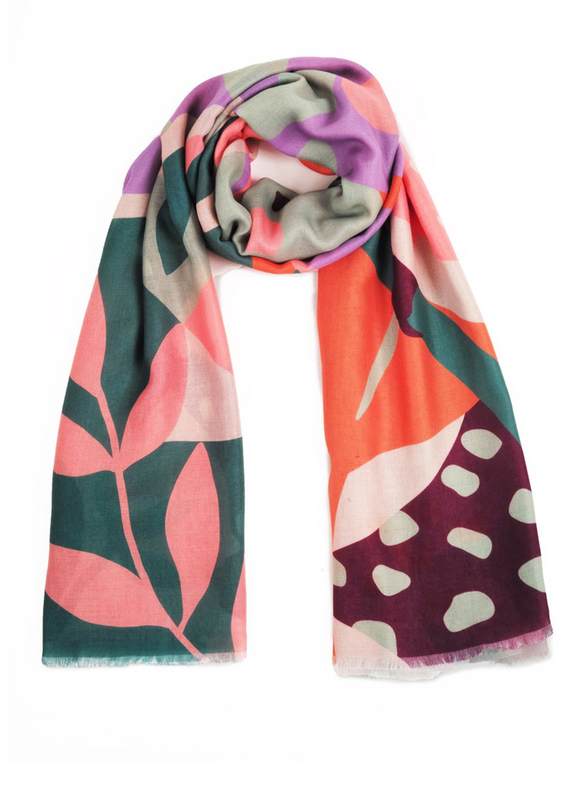 Powder Modern Parrot Scarf, Multi