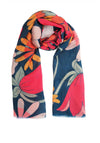Powder Retro Meadow Scarf, Teal