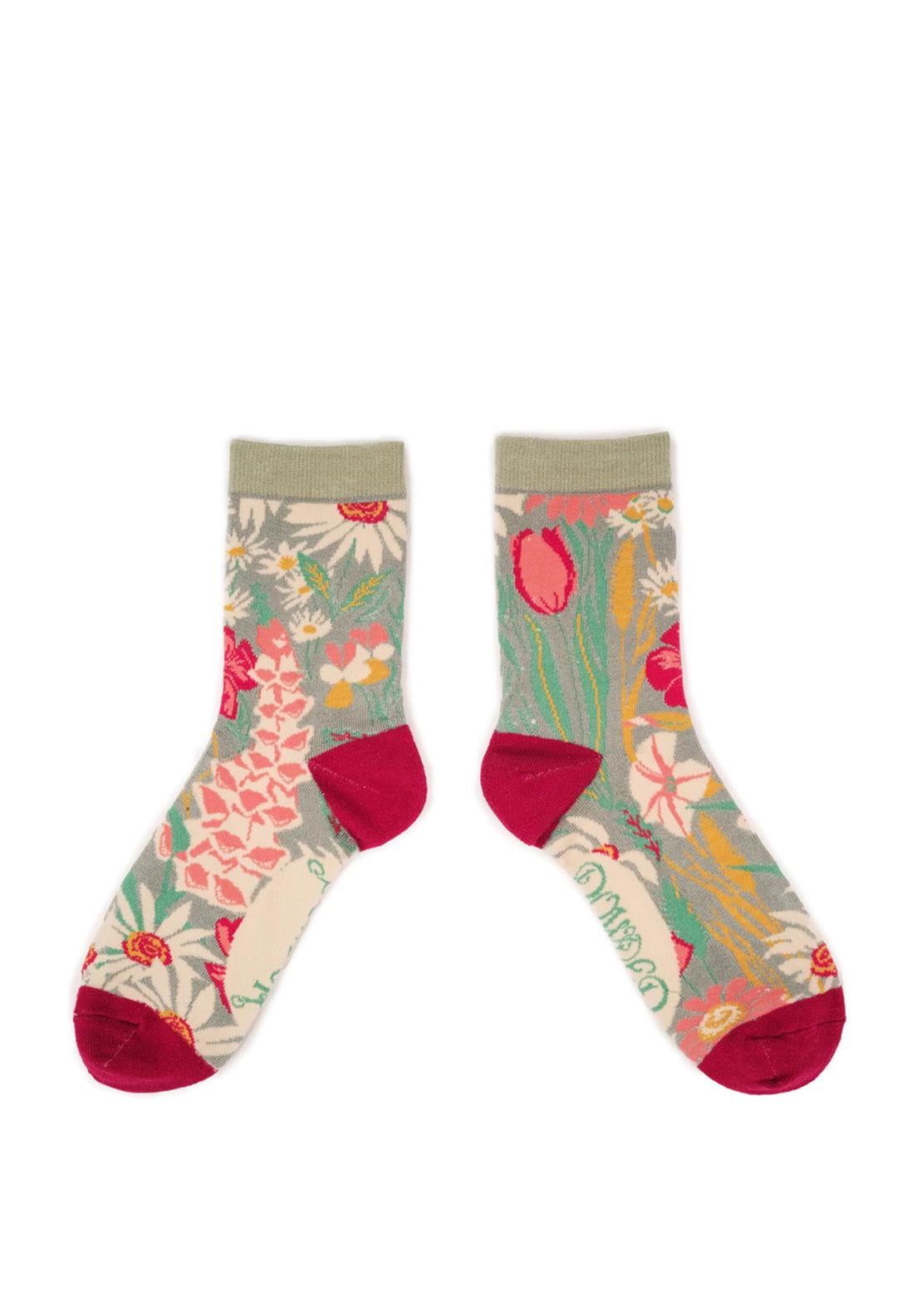 Powder Country Garden Ankle Sock, Mint