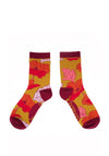 Powder Poppy Bright Ankle Sock, Ochre