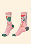 Powder Crane at Sunrise Socks, Petal