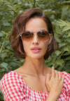 Powder Julieta Sunglasses, Gold